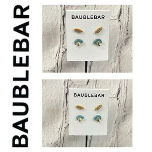 🌟 Baublebar Surfboard and Wave Stud Earrings